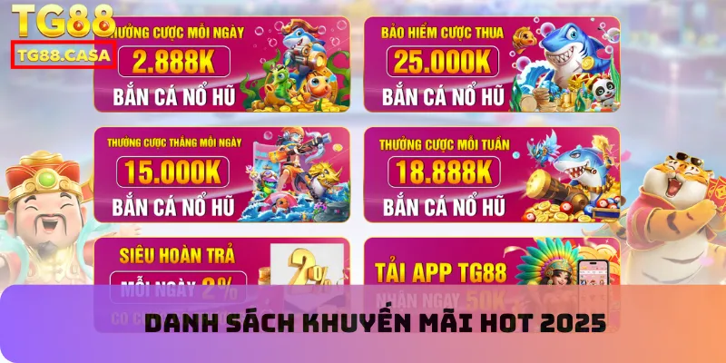 Danh sách khuyến mãi hot 2025